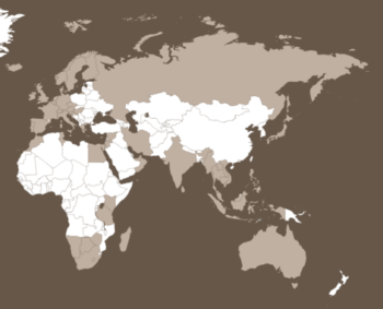 Weltkarte unserer bereisten Destinationen